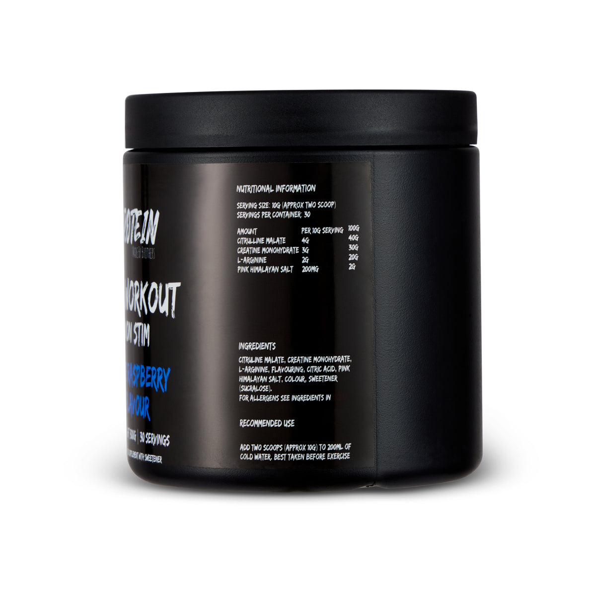 Non Stim Blue Raspberry Pre Workout 300g